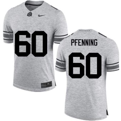 Men's Ohio State Buckeyes #60 Blake Pfenning Gray Nike NCAA College Football Jersey Hot EKH8244FH